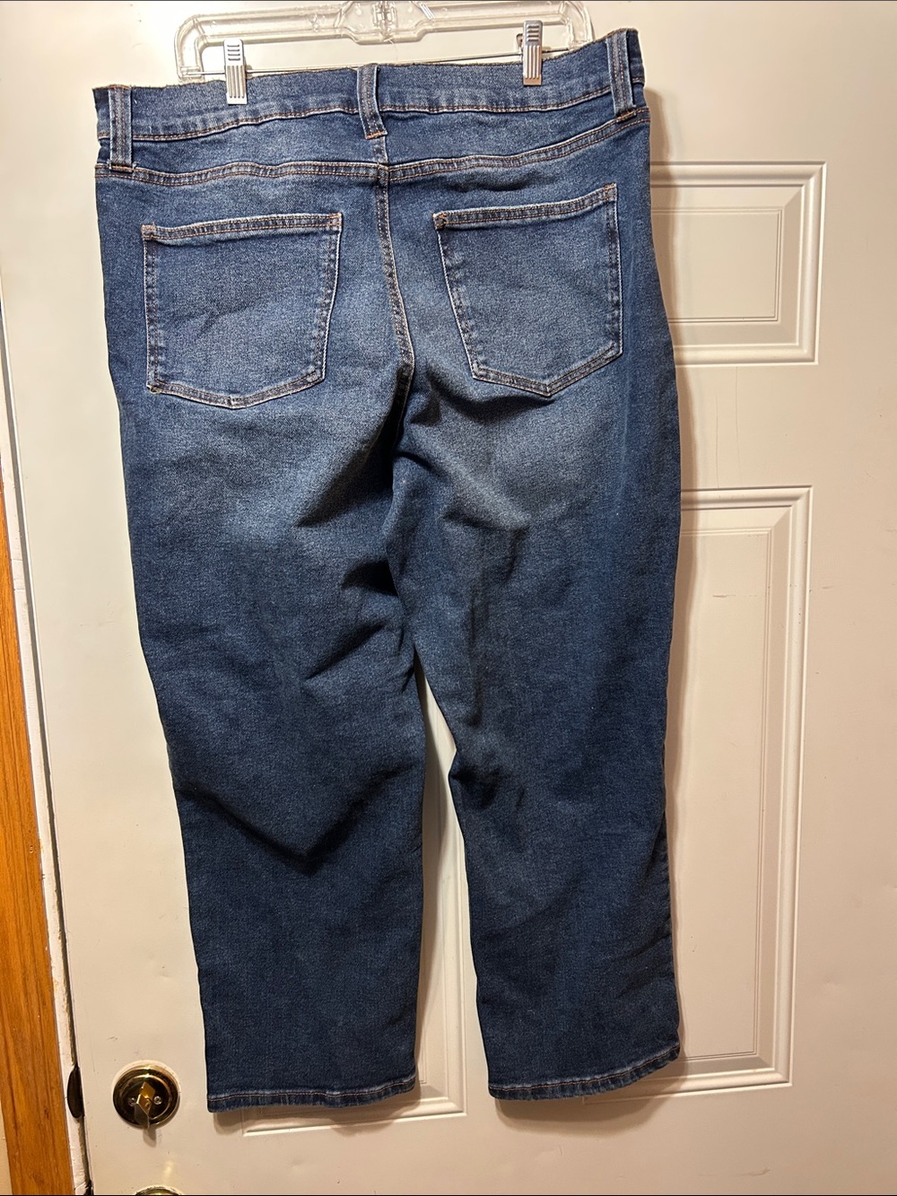 Classic Dark Wash Denim Cropped‎ Jeans 14